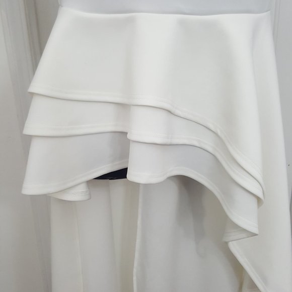 Women's Annystore High Low Tops for Women - Ruffle Bodycon Peplum Asymmetrical T - Picture 9 of 15